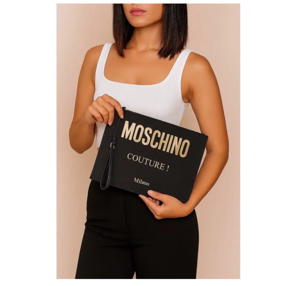 Moschino Couture Black and Gold Pouch - Picture 6 of 6